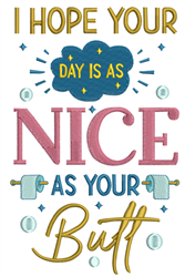detailed butt machine embroidery pattern - Nice Butt for decorative wall hangings
