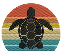 Turtle - 4x4 turtle detailed machine embroidery design perfect for Beach Bags