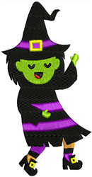 beginner-friendly halloween witch machine embroidery pattern - Witch for Party Favors