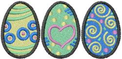 Easter Eggs - 4x4 egg detailed machine embroidery design for decorative pillow covers