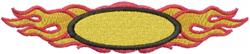 beginner-friendly patch machine embroidery pattern - Flaming Patch for Backpacks