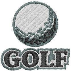 beginner-friendly golf machine embroidery pattern - GOLF for patchwork quilt blocks