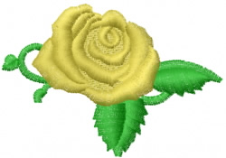 Yellow Rose Embroidery Design | EmbroideryDesigns.com