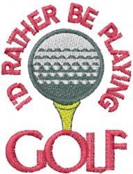 RATHER PLAY GOLF - 4x4 golf beginner-friendly embroidery design for Golf Towels