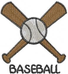 Baseball - 4x4 bat beginner-friendly machine embroidery design for reusable tote bags