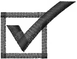 Checkmark 2 - 4x4 checkmark quick stitch machine embroidery design for kitchen aprons