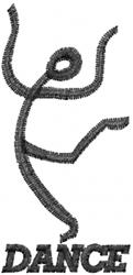 quick stitch dance machine digital embroidery pattern - Dance perfect for T-Shirts