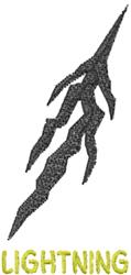 Forked Thunderbolt - 4x4 thunderbolt quick stitch embroidery design for kitchen aprons