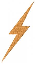 Stylized lightning bolt in textured golden color, sharp and angular shape, embodying bold simplicity.