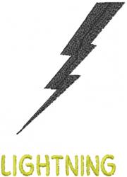 Bold lightning bolt in dark hue with bright yellow 'LIGHTNING' text below, showcasing a minimalistic design.
