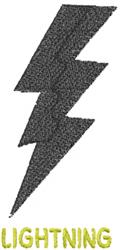 Bold lightning bolt in dark gray with bright yellow 'LIGHTNING' text on a white background.