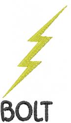 Bright yellow lightning bolt above bold 'BOLT' text, modern and playful design ideal for vibrant textile projects.