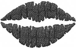 quick stitch stencil machine embroidery pattern - Lips Stencil for reusable tote bags