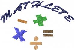 Mathlete - 4x4 mathlete beginner-friendly embroidery design for Sports T-Shirts