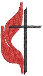cross quick stitch machine embroidery - Methodist Cross perfect for Tablecloths