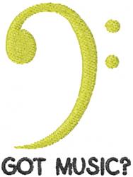 Playful musical note in bright yellow with bold black 'GOT MUSIC?' text, featuring a modern style.