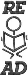 Read - 5x7 read beginner-friendly machine embroidery design for reusable tote bags