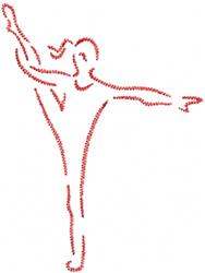 quick stitch dancer machine embroidery pattern - Red Dancer for Studio Merchandise