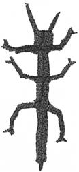Stylized tree design with a bold trunk and abstract branches, minimalistic style perfect for nature decor.