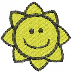 Sun - 4x4 sunflower beginner-friendly machine embroidery design for cute baby onesies