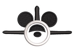 Airplane Mickey - 4x4 mickey beginner-friendly embroidery design for cute baby onesies