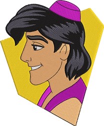 aladdin detailed machine digital embroidery - Aladdin perfect for reusable tote bags