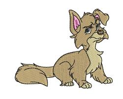 puppy dog detailed machine digital embroidery - Angel perfect for reusable tote bags