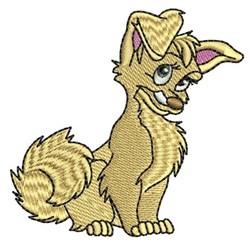 detailed puppy dog machine embroidery pattern - Angel perfect for reusable tote bags