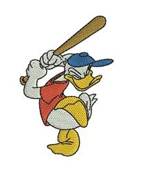 bird beginner-friendly machine embroidery - Baseball Donald for Kids Backpacks