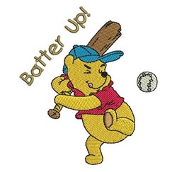detailed pooh machine embroidery pattern - Baseball Pooh perfect for Sports Jerseys