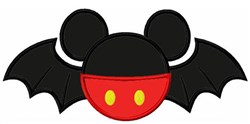 bird applique machine digital embroidery - Bat Micky Applique for Birthday Banners