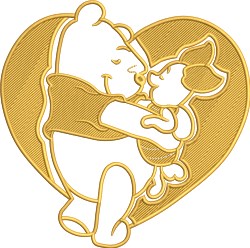 bear detailed machine digital embroidery - Bear Hug perfect for cute baby onesies