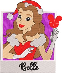 Belle - 4x4 fairy detailed machine embroidery design for decorative pillow covers