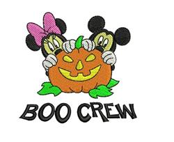 crew detailed machine digital embroidery - Boo Crew perfect for reusable tote bags