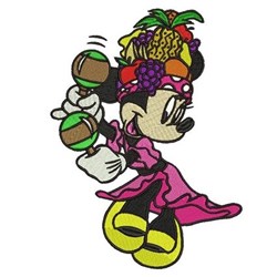 detailed mouse machine embroidery pattern - Cha Cha Minnie Mouse for Party Outfits