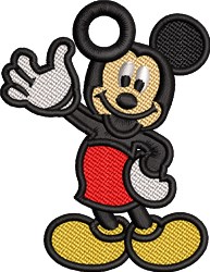 Cheerful Mouse - 4x4 mouse FSL lace machine embroidery design perfect for T-Shirts