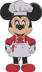 detailed mickey machine embroidery pattern - Chef Mickey perfect for kitchen tea towels
