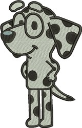 detailed puppy dog machine embroidery pattern - Chloe for patchwork quilt blocks
