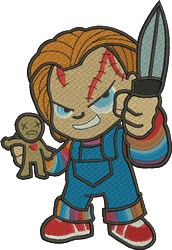 chucky detailed machine digital embroidery - Chucky perfect for patchwork quilt blocks