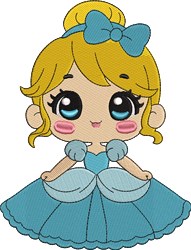 detailed fairy machine embroidery pattern - Cinderella perfect for reusable tote bags
