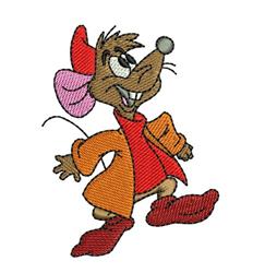 beginner-friendly jaq machine embroidery pattern - Cinderella Mouse Jaq for reusable tote bags