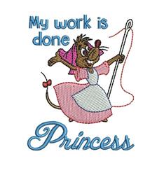 detailed mouse machine embroidery pattern - Cinderella Sewing Mouse for Sewing Kits