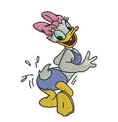 beginner-friendly summer daisy machine embroidery pattern - Daisy Duck for Kids Towels