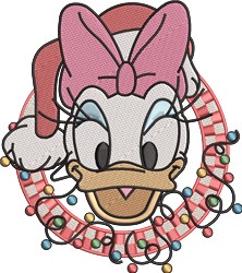 Daisy's Wreath - 4x4 daisy detailed embroidery design for decorative pillow covers