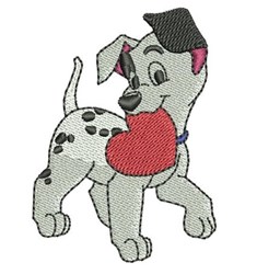 beginner-friendly puppy dog machine embroidery pattern - Dalmation Puppy for decorative pillow covers