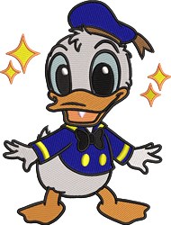 Dapper Duck Delight - 5x7 bird detailed embroidery design for Kids T-Shirts