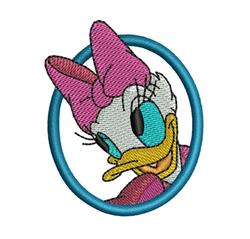 daisy beginner-friendly machine embroidery - Dasiy Duck perfect for kitchen tea towels