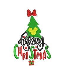 detailed christmas tree machine embroidery pattern - Disney Christmas Tree for reusable tote bags