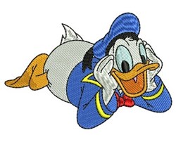 duck detailed machine embroidery - Donald Duck perfect for decorative pillow covers