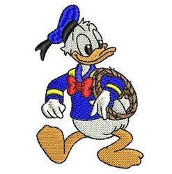 duck detailed machine embroidery - Donald Duck perfect for patchwork quilt blocks